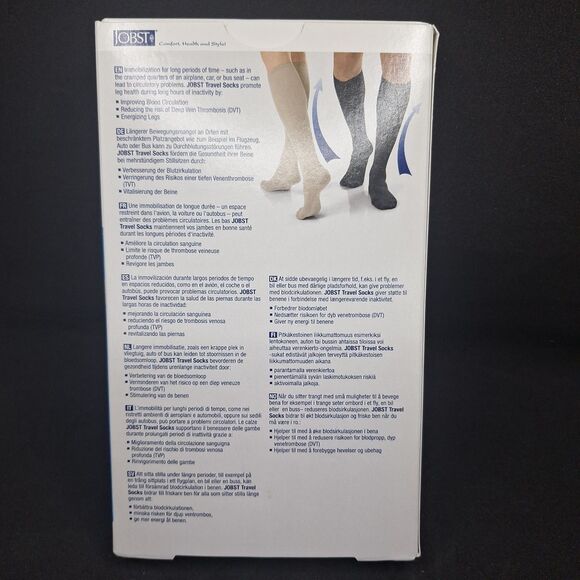 Jobst Travel Socks 15-20 mmHg Beige Size 1 - Picture 2 of 5